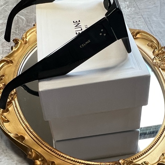 CELINE 60MM Flat-Top Square Sunglasses in Black - Picture 12 of 15